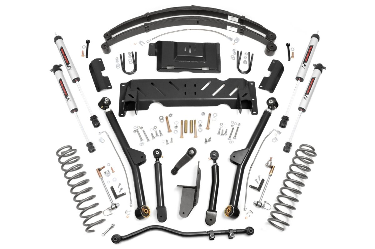 Jeep Cherokee Suspension Lift Kit - Rough Country - Long Arm | RR Leafs | V2 - '84-'01